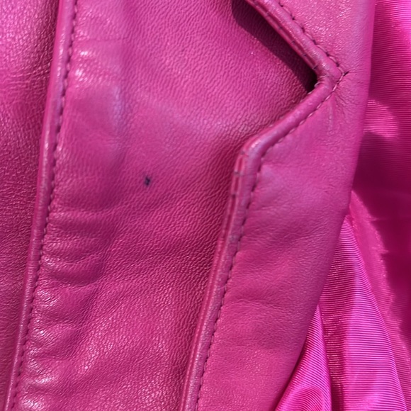 🔹 Dero Enterprises By Rocco New York Vintage Fuschia Pink Leather Jacket - Picture 5 of 7